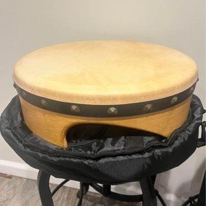 18" tunable bodhran, aged oak